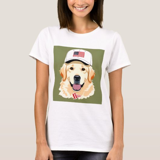 かわいい犬のデザインTシャツ Tシャツ (正面)