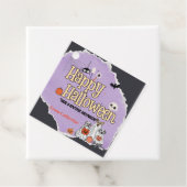 かわいい犬のトリックまたはハロウィーンの招待状 フェイバータグ (インサイチュ)