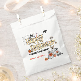 かわいい犬のトリックまたはハロウィーンの招待状 フェイバーバッグ