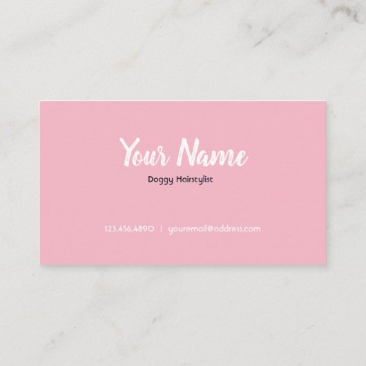 かわいい犬のトリマーの名刺 名刺 (裏面)
