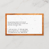 かわいい犬のトリマースタイリストシアーズビジネスカード 名刺 (裏面)