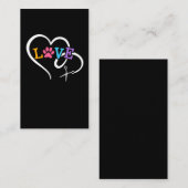 かわいい犬のトリマー動物のハート子犬グルーミング 名刺 (正面/裏面)