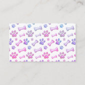 かわいい犬のトリミングサービス ペットグルーマー 名刺 (裏面)