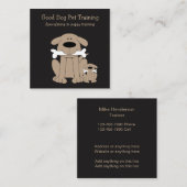 かわいい犬のトレーニング名刺 スクエア名刺 (正面/裏面)