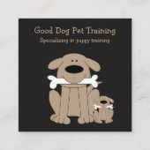かわいい犬のトレーニング名刺 スクエア名刺 (正面)