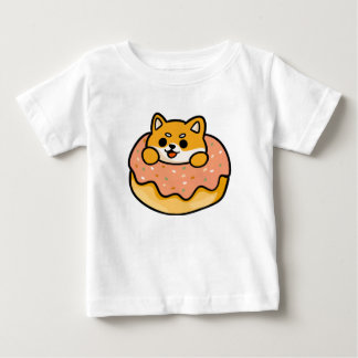 かわいい犬のドーナツTシャツ – かわいい子犬のギフト ベビーTシャツ
