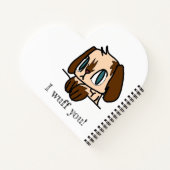 かわいい犬のノート ノートブック (裏面)