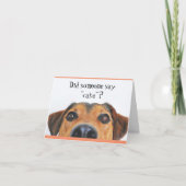 かわいい犬のハッピーバースデーグリーティングカード カード (正面)