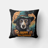 かわいい犬のハロウィンパーティー クッション (裏面)