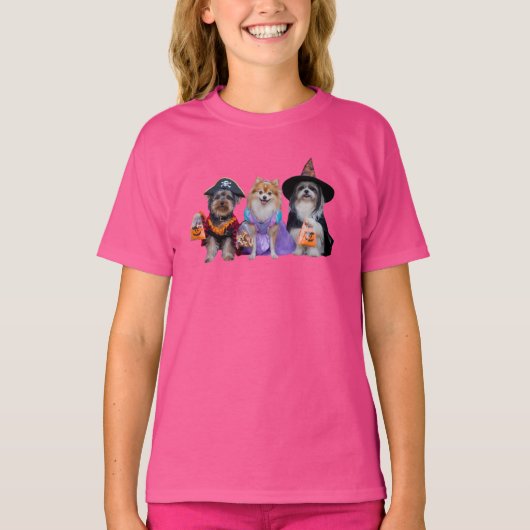 かわいい犬のハロウィン子供Tシャツ Tシャツ (正面)
