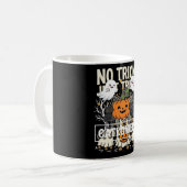 かわいい犬のハロウィン お菓子をください コーヒーマグカップ (正面左)