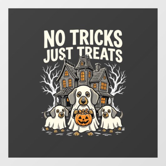 かわいい犬のハロウィン お菓子をちょうだい ウィンドウサイン (シート)