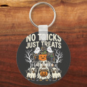 かわいい犬のハロウィン お菓子をちょうだい キーホルダー (正面)