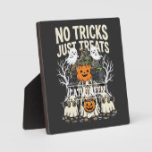 かわいい犬のハロウィン お菓子をちょうだい フォトプラーク (正面)