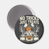 かわいい犬のハロウィン お菓子をちょうだい マグネット (正面/裏面)