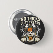 かわいい犬のハロウィン お菓子をちょうだい 缶バッジ (正面&裏面)