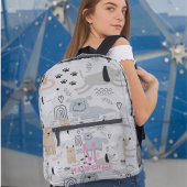 かわいい犬のハートピンクパーソナライズされたモノグラム プリントバックパック