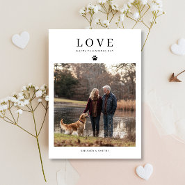 かわいい犬のバレンタイン ゴールデンレトリバーの家族写真 シーズンカード