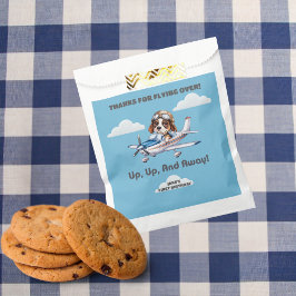 かわいい犬のパイロット & セスナ機、旅行、初めての誕生日 フェイバーバッグ