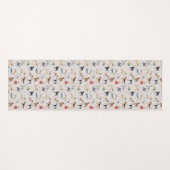 かわいい犬のパターンデザインホワイト ヨガマット (正面(横))