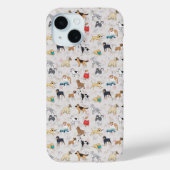 かわいい犬のパターンデザインホワイト Case-Mate iPhoneケース (裏面)