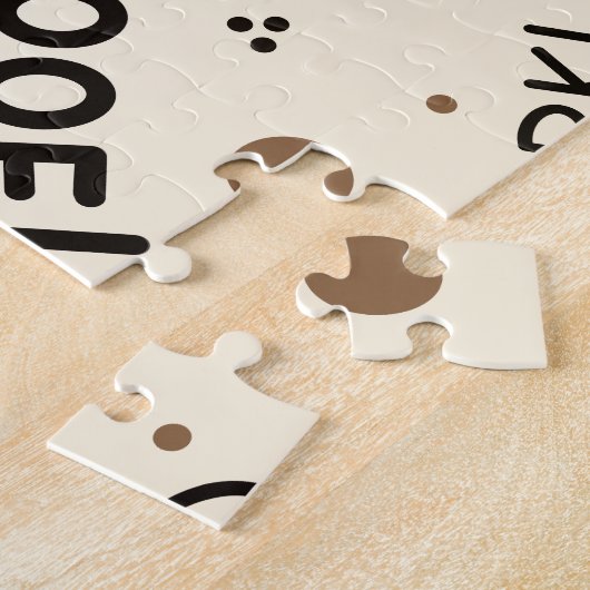 かわいい犬のパターン写真ペットのインスピレーション ジグソーパズル (側面)