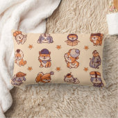 かわいい犬のパターン – かわいい子犬お洒落 ランバークッション (ブランケット)