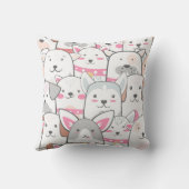 かわいい犬のパターン クッション (裏面)