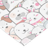 かわいい犬のパターン ショートテーブルランナー (コーナー)