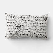 かわいい犬のパターン ランバークッション (裏面)