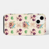 かわいい犬のパターン  iPhoneケース (裏面横)