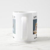 かわいい犬のパパペット写真ハッピー・ファーザーズ・デイ ジャンボコーヒーマグカップ (裏面)