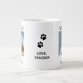 かわいい犬のパパペット写真ハッピー・ファーザーズ・デイ ジャンボコーヒーマグカップ (正面)