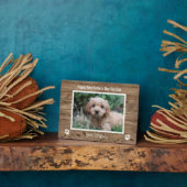 かわいい犬のパパ写真ファースト・ファーザーズ・デイ フォトプラーク (側面)