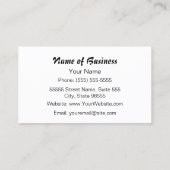 かわいい犬のピンクの弓ペット座るサービス 名刺 (裏面)