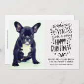 かわいい犬のフォトクリスマス シーズンカード (正面/裏面)
