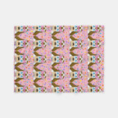 かわいい犬のフリースブランケット フリースブランケット (正面(横))