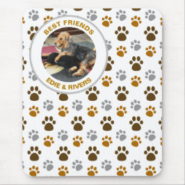 かわいい犬のプリントとペットの写真 マウスパッド