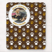 かわいい犬のプリントとペットの写真 マウスパッド (正面)