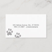 かわいい犬のプリント 名刺 (裏面)