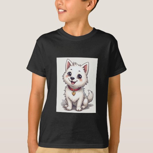 かわいい犬のプリントTシャツ！ Tシャツ (正面)