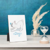 かわいい犬のプレゼント |おもしろい犬(蝶) フォトプラーク (側面)