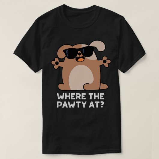 かわいい犬のプーンでのパティー Tシャツ (デザイン正面)