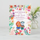 かわいい犬のベビーシャワー招待状 招待状 (スタンド正面)