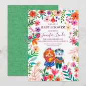 かわいい犬のベビーシャワー招待状 招待状 (正面/裏面)