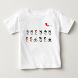 かわいい犬のベビーTシャツ ベビーTシャツ