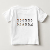 かわいい犬のベビーTシャツ ベビーTシャツ (裏面)