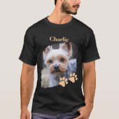 かわいい犬のペットにカスタマイズされた名前 Tシャツ (正面)