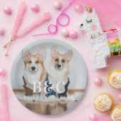 かわいい犬のペットの名前の写真 ペーパープレート (パーティー)