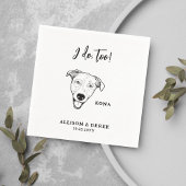 かわいい犬のペットの名前結婚の スタンダードカクテルナプキン